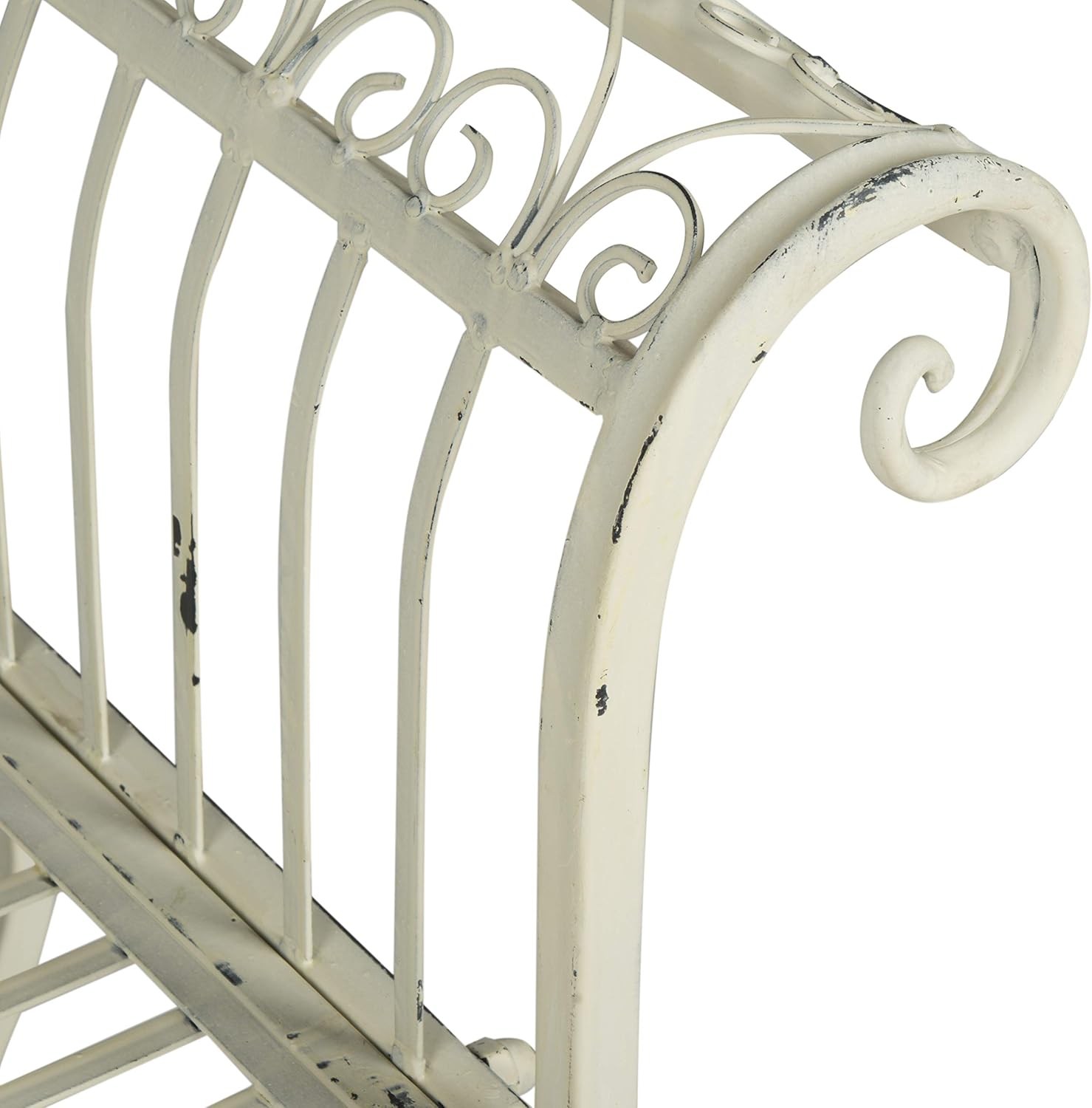 Safavieh Outdoor Collection Brielle Antique White Bench : Patio, Lawn & Garden