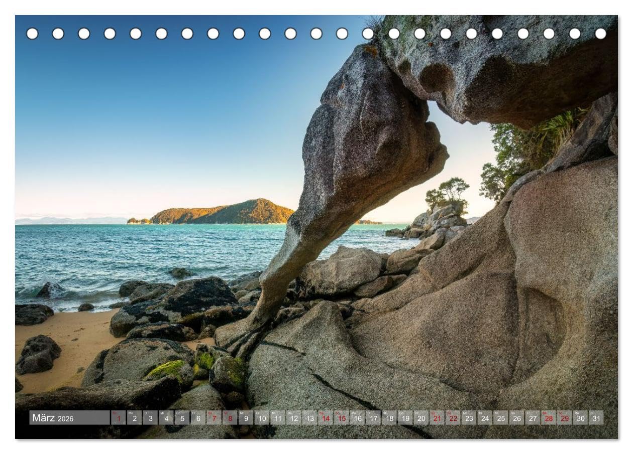 Natürlich Neuseeland (Tischkalender 2026 DIN A5 quer), CALVENDO Monatskalender: Naturwunder am Ende der Welt