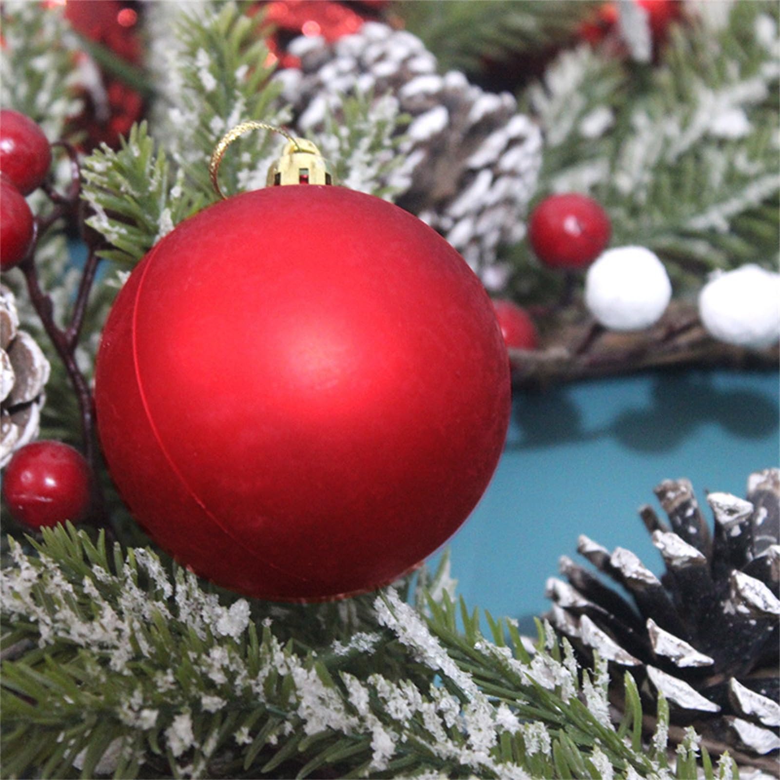 weihnachtsdeko Kugeln,6 cm 100 Stück Hohle Box Set Hängeanhänger Blumentopf Metall Wand Mit Lampe Fernbedienung Halterung Wand