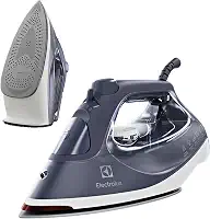 Ferro de Passar Seco e vapor Electrolux antiaderente base ceramica vapor vertical extra 1500W azul marinho ESI60 127v