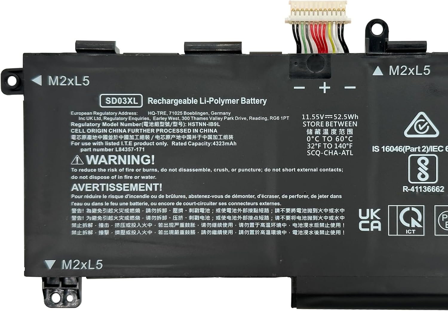 SD03XL HSTNN-089U HSTNN-DB9U HSTNN-OB1R Batería de Ordenador portátil