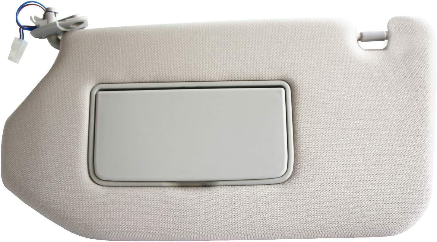 Darwenxy Left Driver Side Light TAN Sun Visor with Mirror