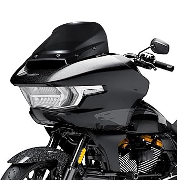 Black 12 Windshield Windscreen Wind Splitter Fit for Harley Road Glide CVO 2024, Dark Tinted Wind Shield Windscreen Air Deflector for Harley Davidson Road Glide CVO FLTRXSE 2023-2024