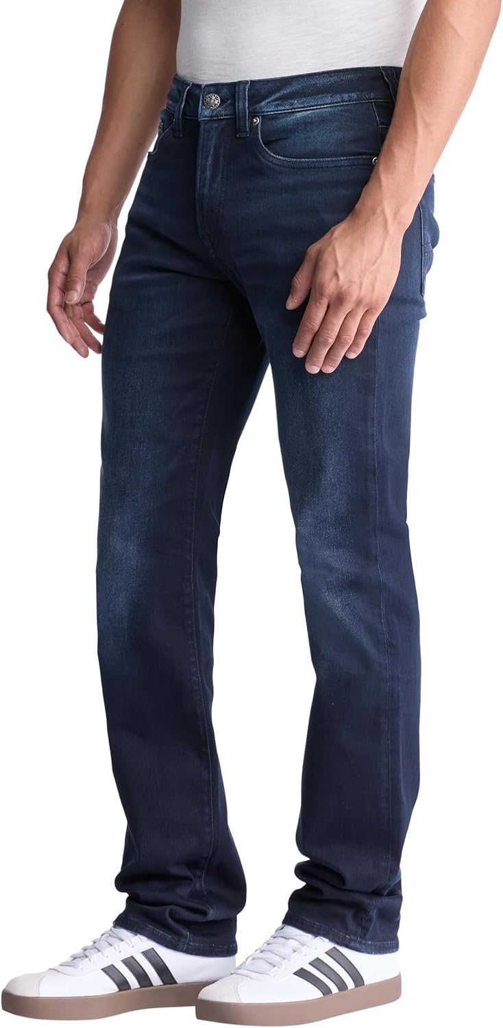 Buffalo David Bitton Men's Straight Six Jeans, Veined and Crinkled