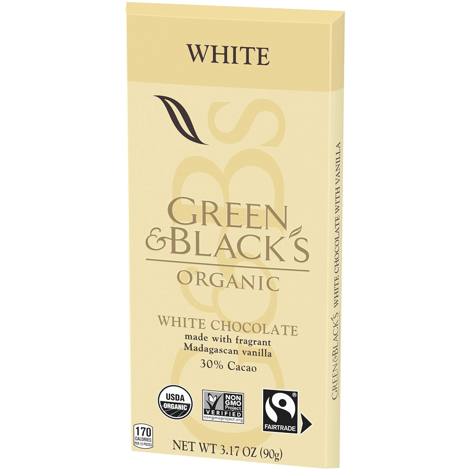 GREEN & BLACK’S Organic White Chocolate Bar, 30% Cacao, 1 Bar (3.17 oz.)