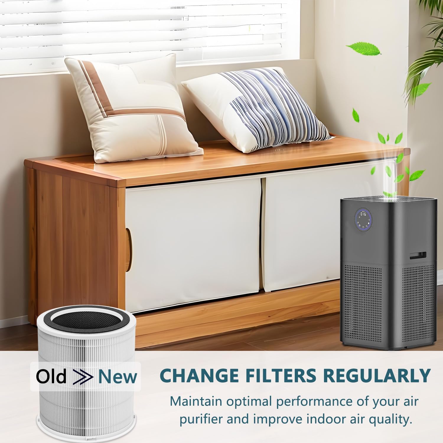 Filter Replacement Compatible with Dayette AP404, AP403 Air Purifier, 4-Stage True H13 High-efficiency Carbon HEPA Filter (2Pcs） - Image 5