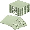 120 Pcs Cocktail Napkins Sage Green Easter Napkins Disposable Dessert Beverage Napkin Scalloped Paper Napkin for Wedding, Bridal Baby Shower, Birthday, 5 x 5 Inch