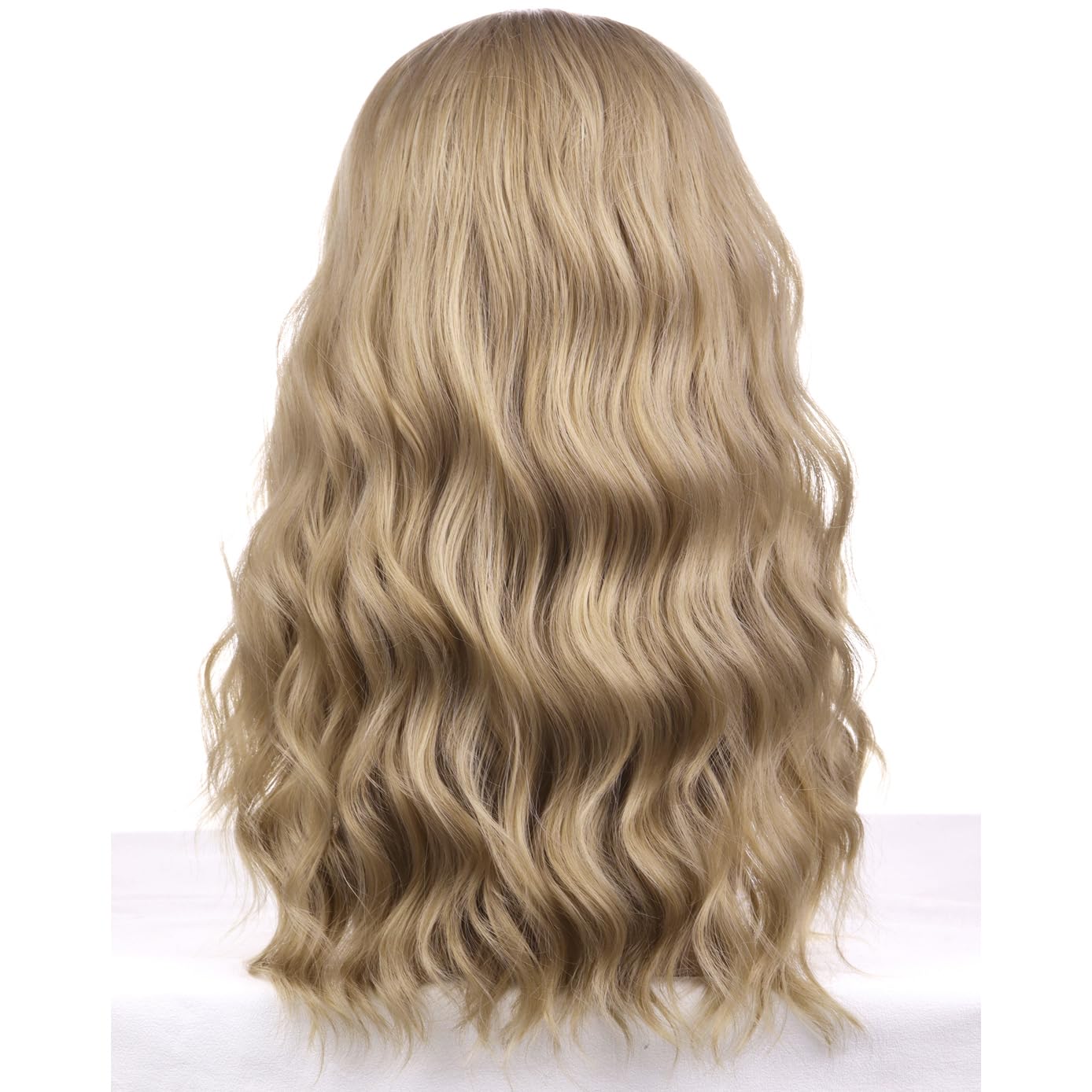 BERON Mens Blonde Brown Long Curly Wigs for Boys Ash Blonde Halloween Cosplay Costume Party or Daily Use Wig