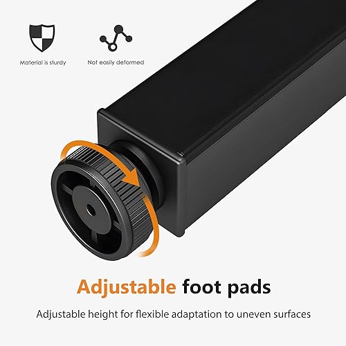 Miniatura 6 de Escritorio plegable de 47 pulgadas sin montaje para espacios pequeños, escritorio plegable resistente para computadora, escritorios funcionales para