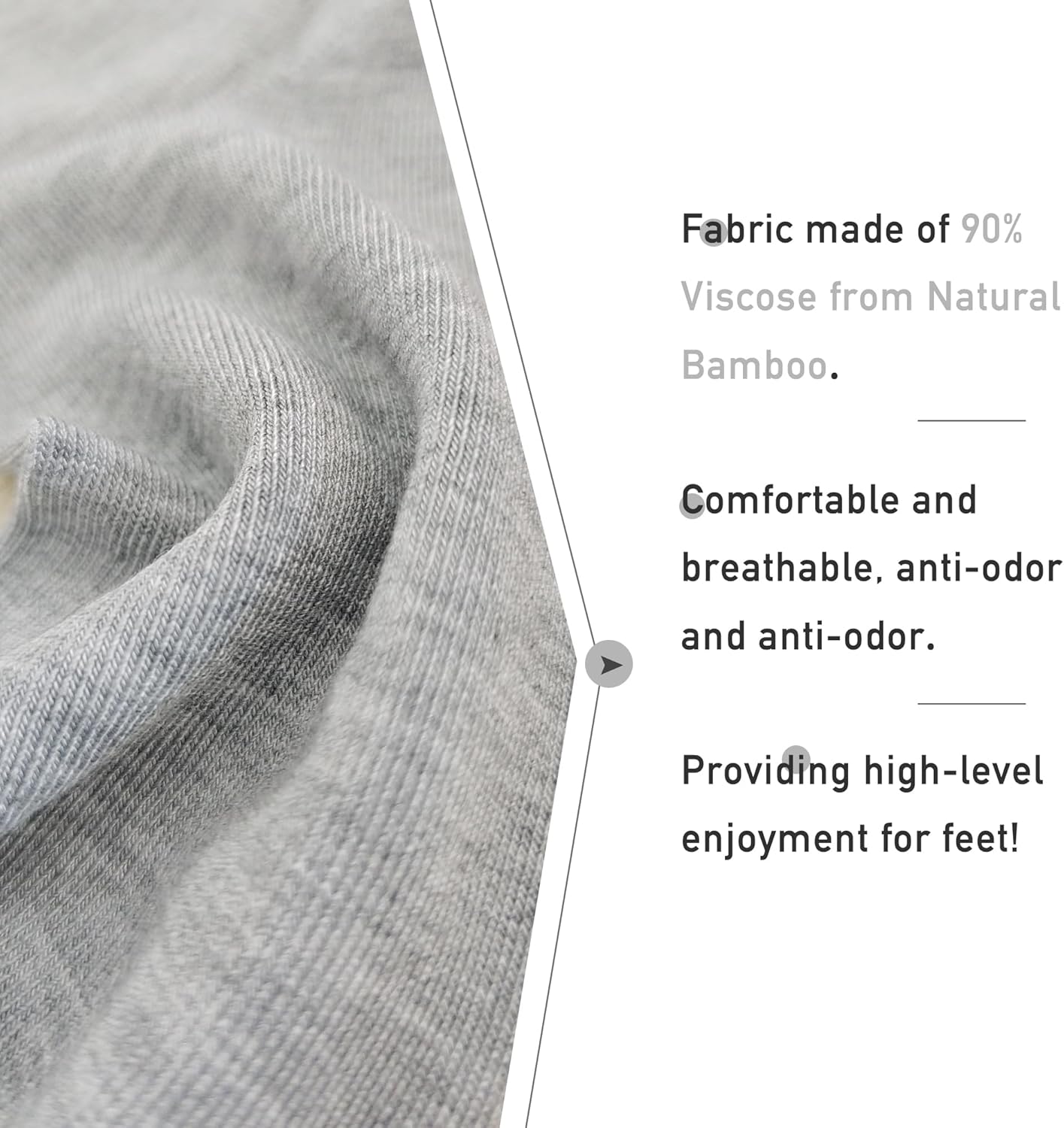 Women's Soft Thin Viscose Bamboo Crew Socks, Fit Stretchy Casual, Business, Dress Calf Sock 5 Pairs - Image 5