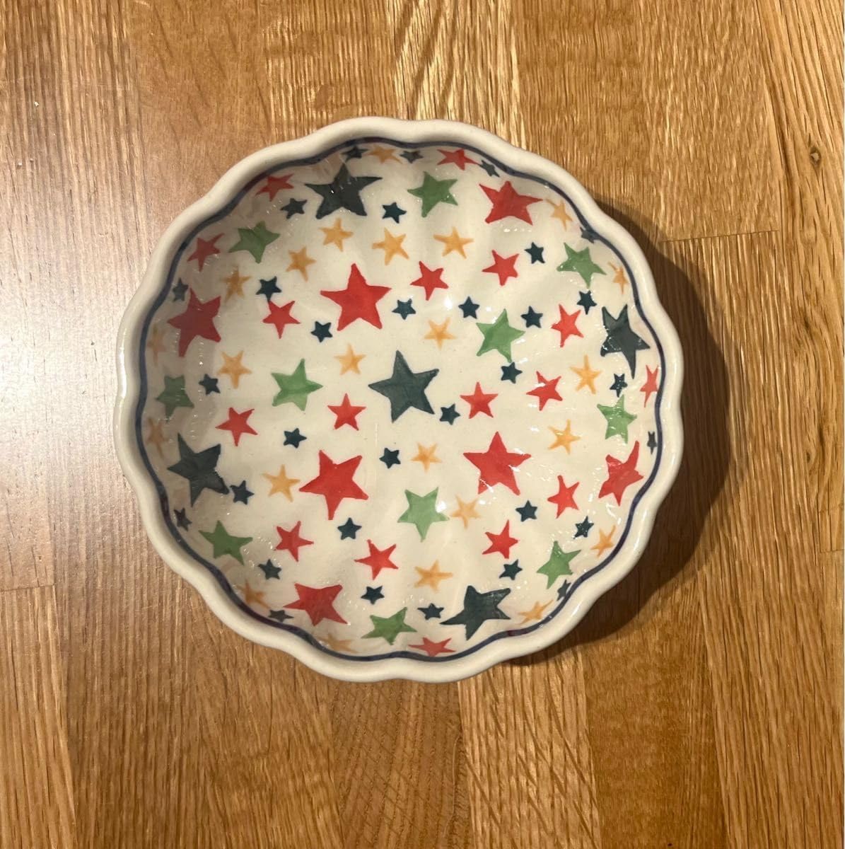12cmフリルボウル スター 星 ポーランド陶器 ポーランド食器 ポーリッシュポタリー ツェラミカ