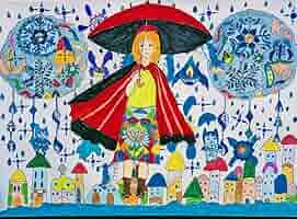 絵画『雨に唄えば』ヘイ平山画 絵画『雨に唄えば』ヘイ平山画