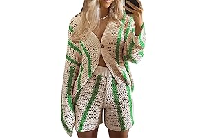 Striking Y2K Vibe with Gihuo's Women's Color Block Knit 2-Piece Outfits