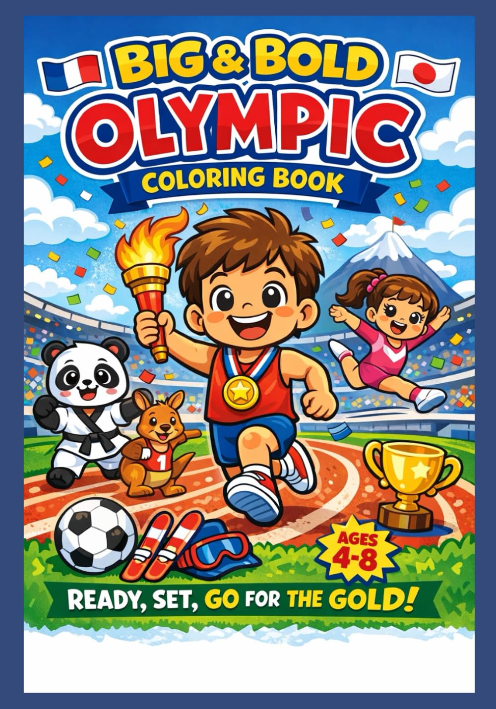 Big & Bold Olympic: Super Easy Coloring Pages for Little Hands Ages 4-8