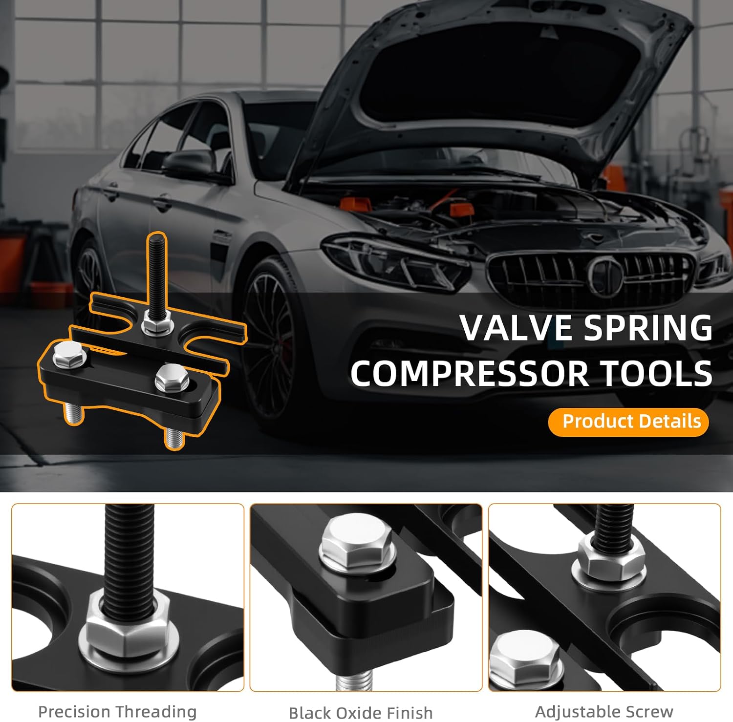 67605 Valve Spring Compressor & Air Valve Holding Hose Tool, Engine Valve Spring Compressor Compatible with 4.8L 5.3L 5.7L 6.0L 6.2L LS