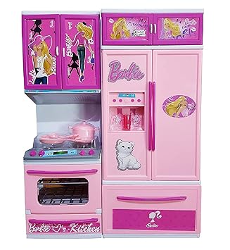 VBE Battery Operated Cooking Kitchen Play Set with Light and Sound for Kids (2 Folds),Plastic, Pack of 1 set,Pink