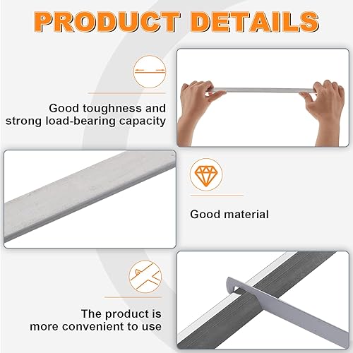 Miniatura 3 de Juego de 24 rieles de archivo colgantes y clip, 16 clips de aluminio para colgar, 8 rieles de gabinete de PVC, soporte de cajón, pasadores de riel