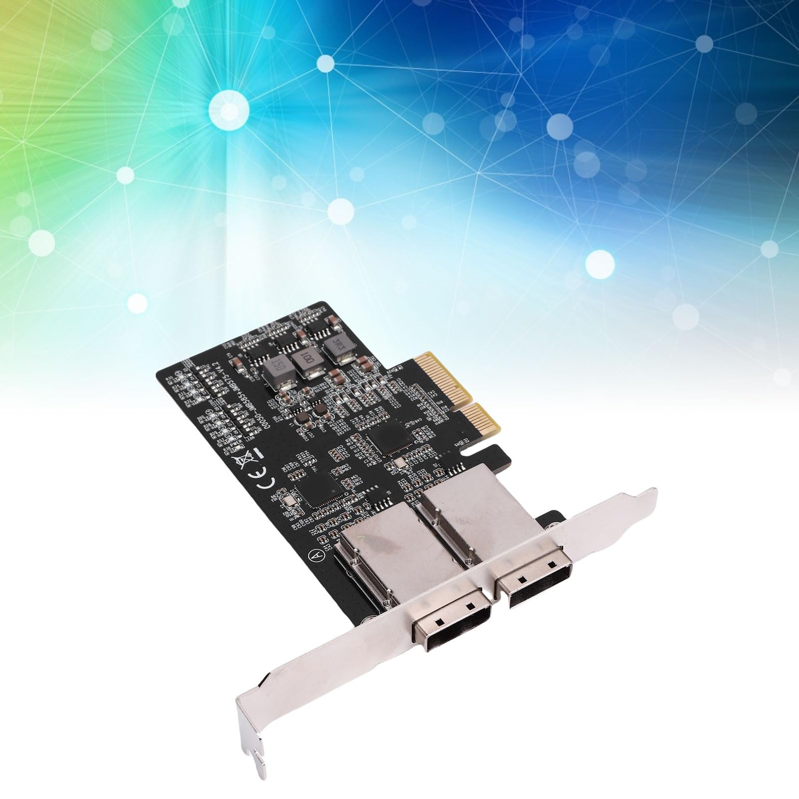 Emoshayoga Scheda Controller Adattatore SAS PCIe Ad Alta velocità da 5 Gbps per Applicazioni Desktop e Server PCB e Metallo