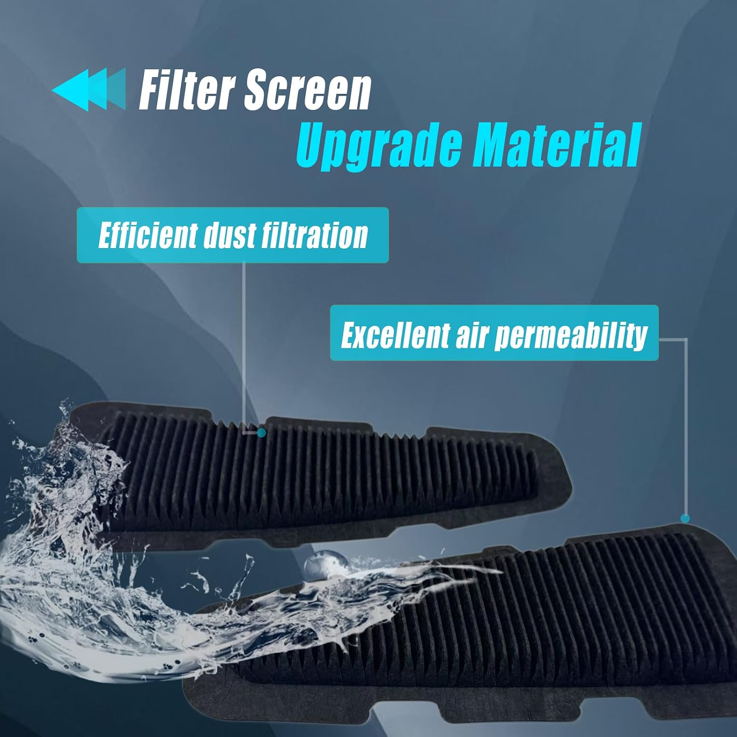 2Pcs HV Battery Cooling Air Intake Filter Screen G92DH-33050, G92DH33050, Compatible with Toyota Camry 2018-2023, fit for Toyota Avalon 2019-2022 Engine Cabin Air Filter