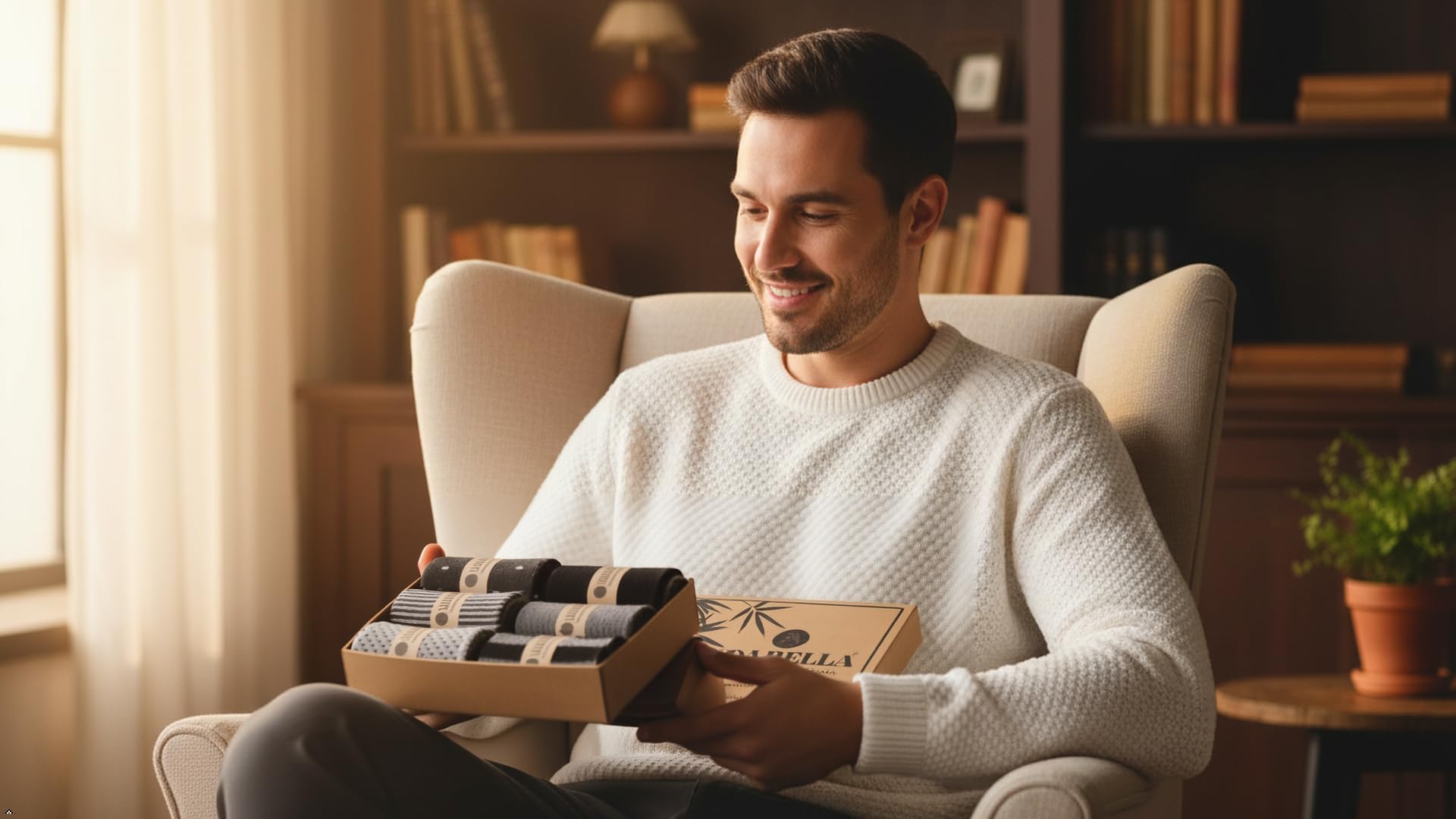 Calcetines de vestir de rayón de bambú para hombre, 6 pares con caja de regalo, sin costuras, absorben la humedad, suaves, sin olor, talla 8-12