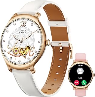 Reloj Inteligente Mujer con Llamadas, 1.39" Smartwatch con Frecuencia Cardíaca/SpO2/Monitor Sueño/Función Femenina/Notificación, 100+ Modos Deportivos Pulsera Actividad para Android iOS (Oro Rosa)