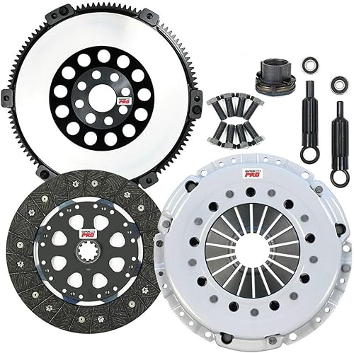 ClutchMaxPRO Performance Stage 1 - Juego de embrague con volante cromado compatible con BMW E36 323 325 328 M3, E34 525, E39 528, E36 Z3, M Coupé, M