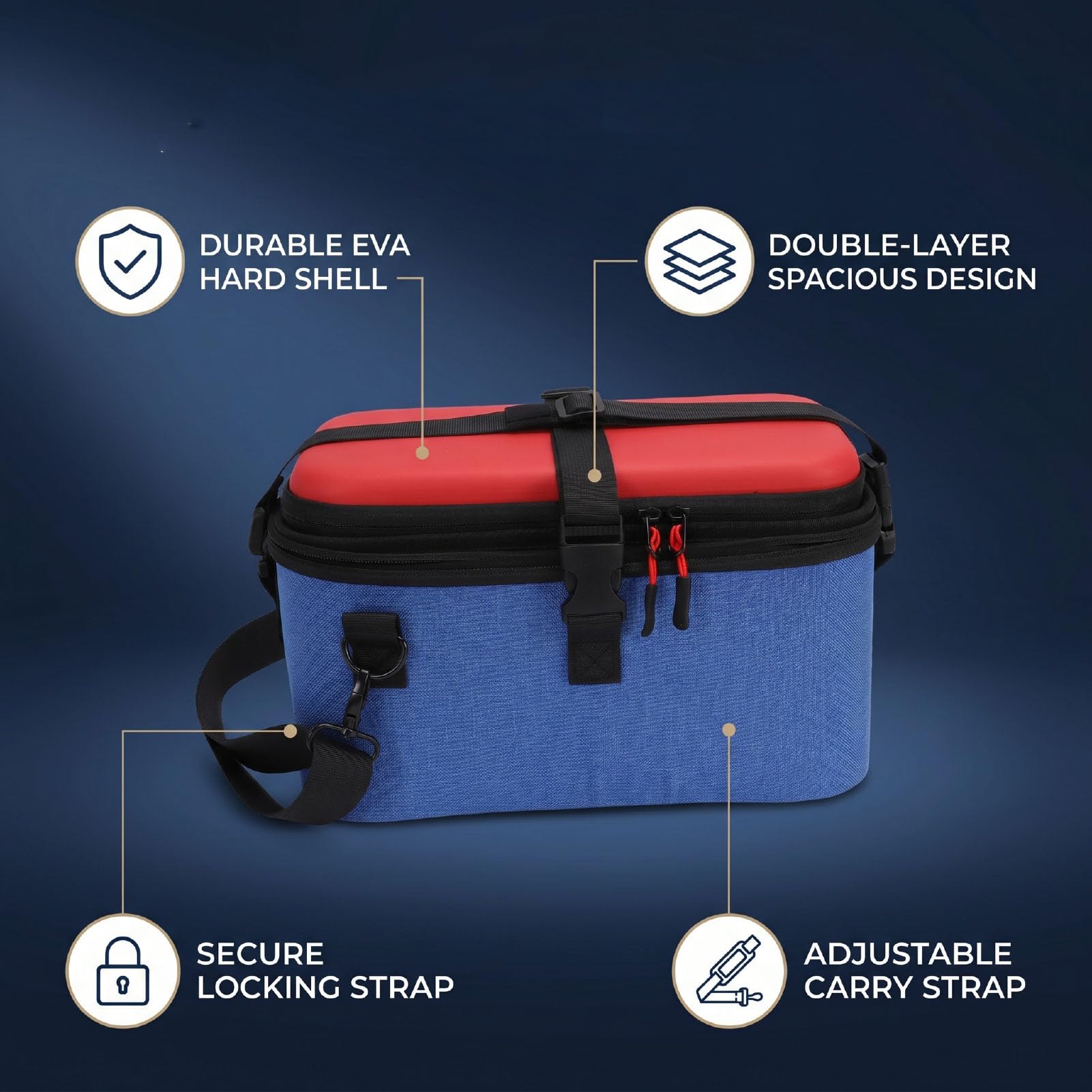Jiawu Coque Rigide étanche pour Manette de Jeu, Double Couche, Accessoires de Jeu de Voyage, Adaptés au 2