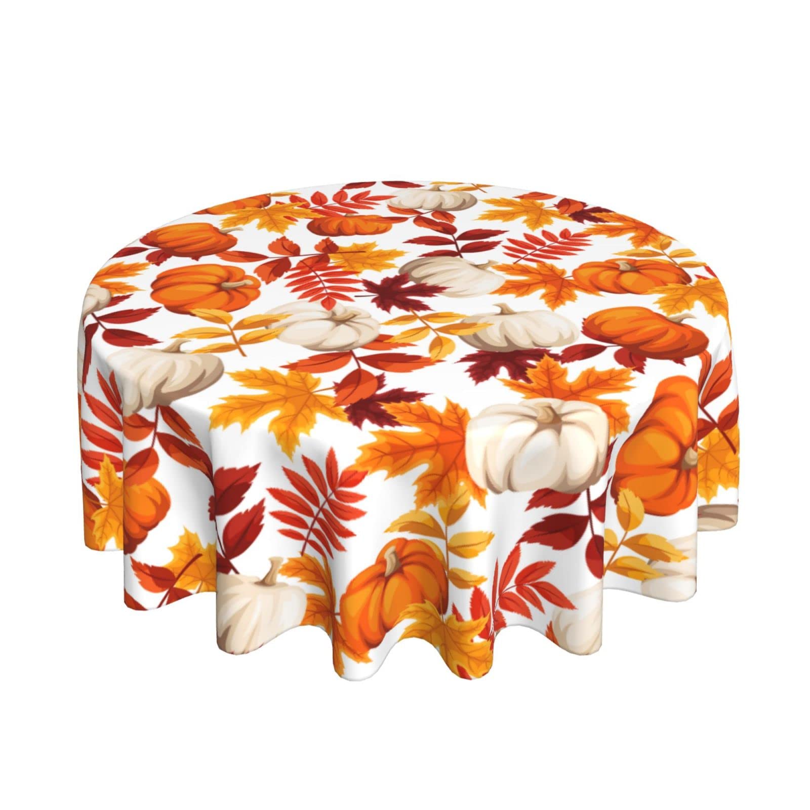 Nappe ronde d'automne infroissable pour protéger et décorer votre table