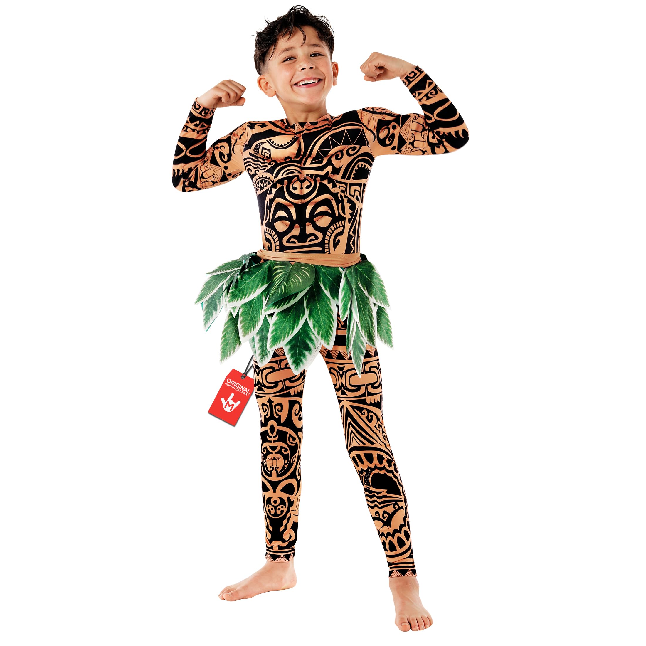 Morph Disfraz Niño, Hawaiano y Polinesio, Disfraz de Película para Carnaval y Halloween