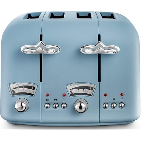 De'Longhi Argento Flora CT04.AZ 4 Slice Toaster - Agave Blue