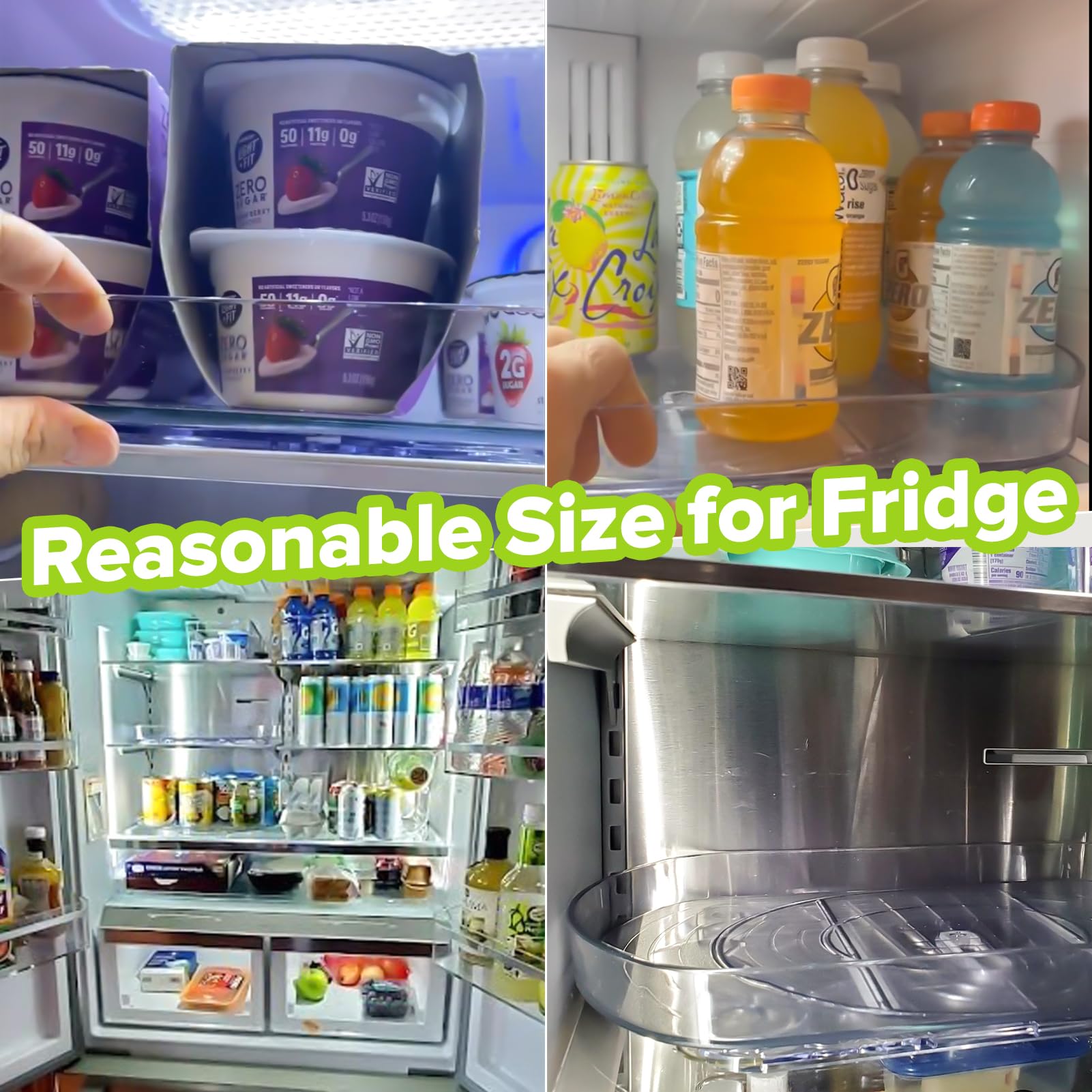 Refridgerator Rectangle Snapklik.com : Lazy Susan For Refrigerator, Fridge Lazy Susan Truntable ...