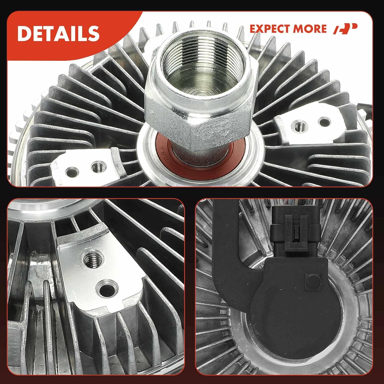 A-Premium Electronic Radiator Cooling Fan Clutch Compatible with Ford F-150 F150 2011-2014, F-250 Super Duty 2011-2016, F-350 Super Duty 2011-2016, 6.2L Replace# BC3Z8A616C