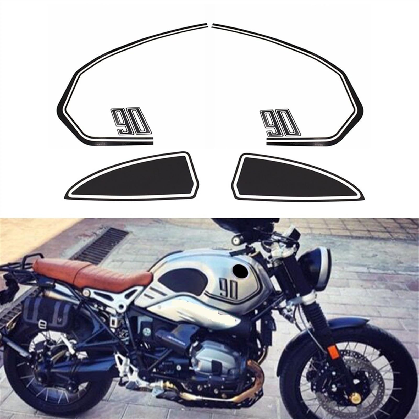 Amazon.co.jp: EdvenA オートバイタンクステッカーデカールカバー BMW 