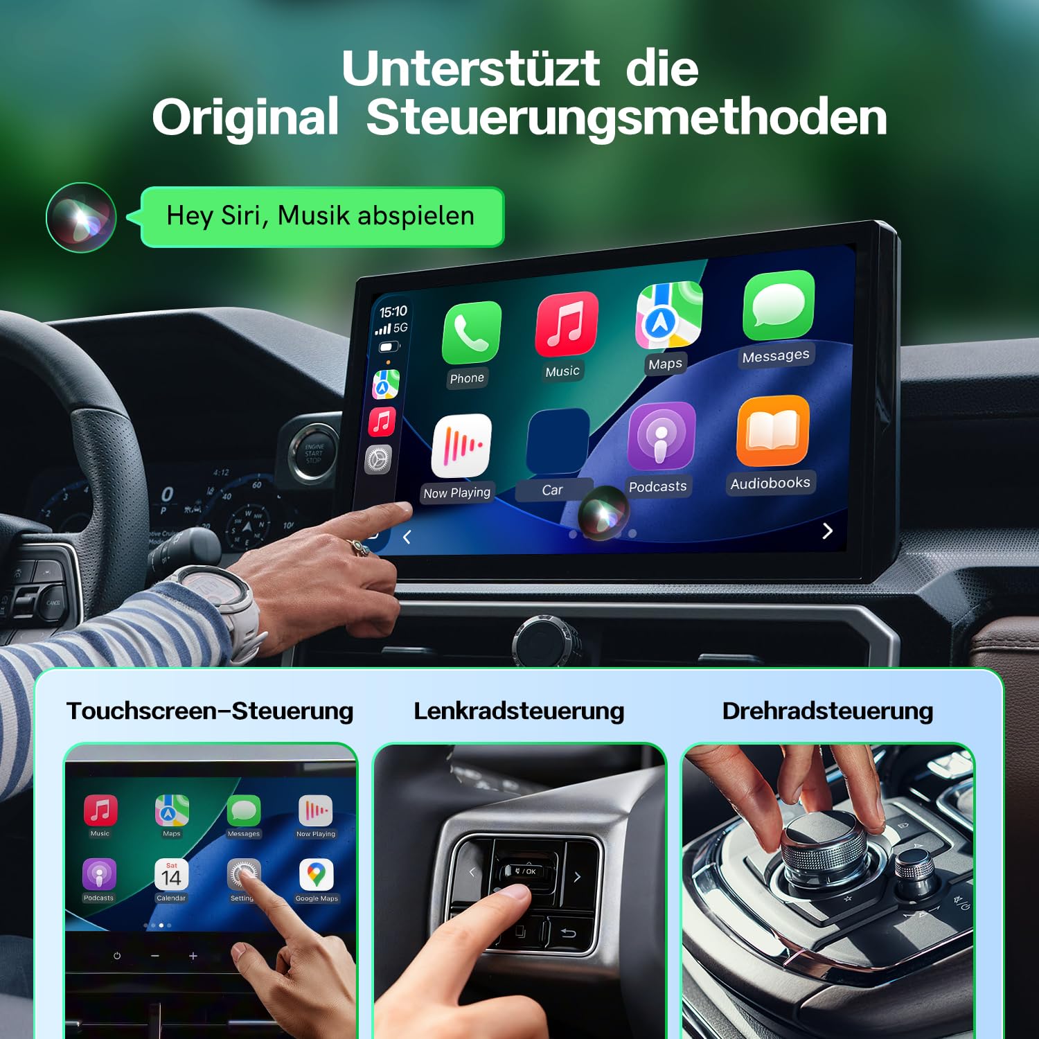 Carplay Wireless Adapter & Android Auto Wireless Adapter, USB-A/USB-C, kompatibel mit iOS & Android 2 in 1, Automatische Verbindung und stabil