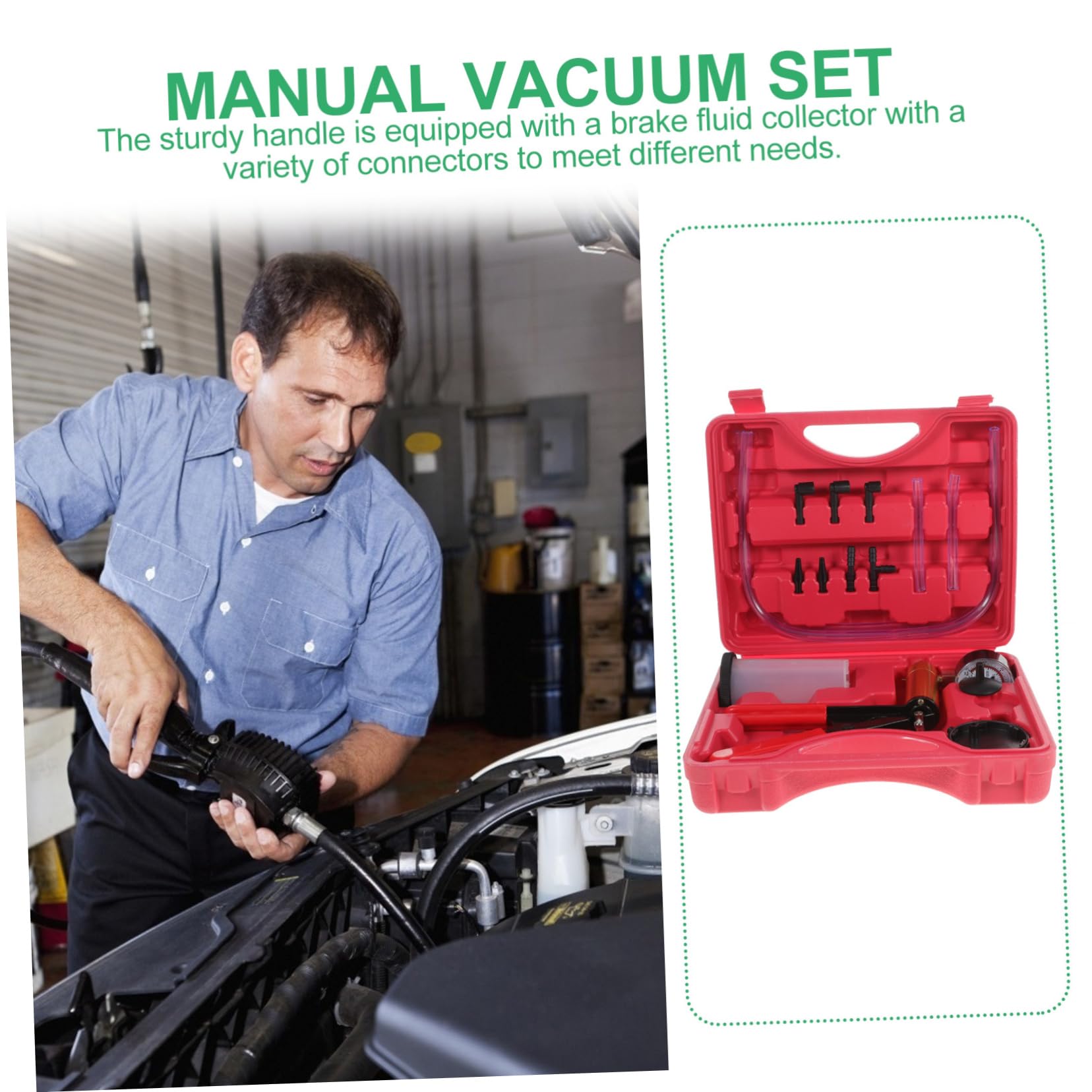 Alipis Bomba De Vacío Manual Kit De Purga De Frenos para Coche Herramienta De Vacío Función De Purga De Aceite De Frenos