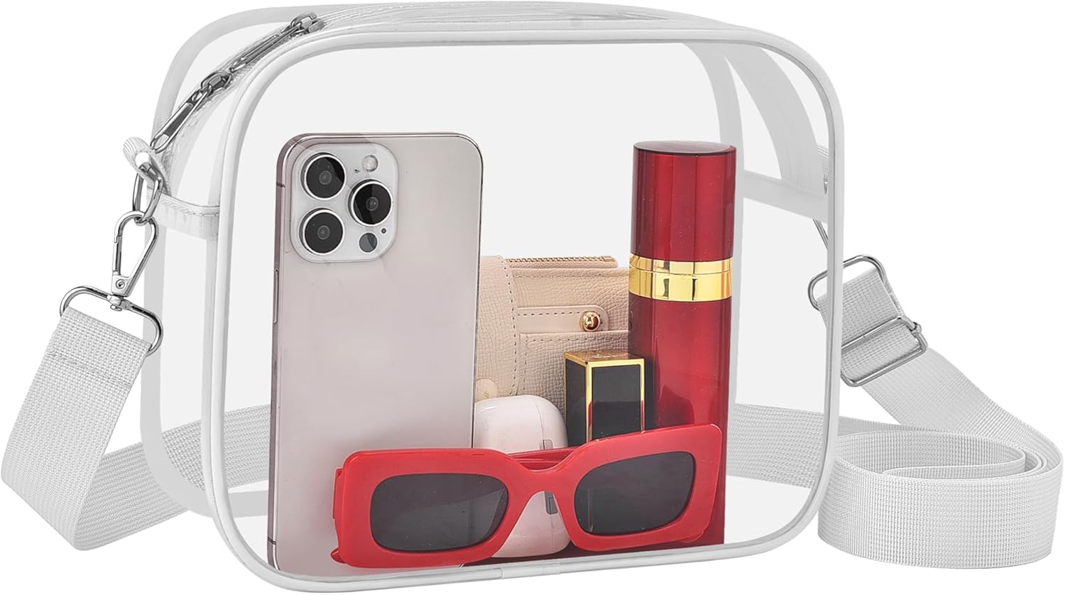 Clear Bag for Stadium Events- Small Mini Stadium Bag Sports Fan Handbags & Purses for Festivel Concert