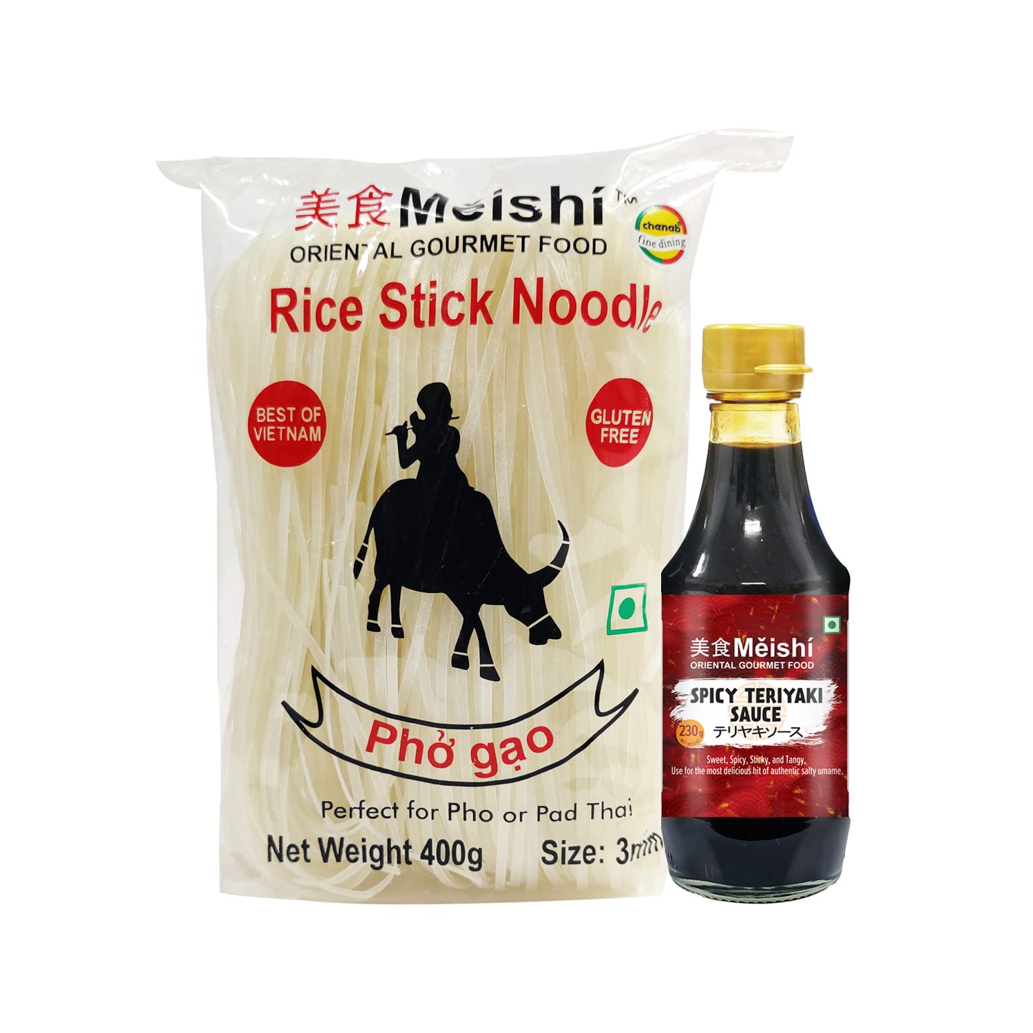 Meishi Vietnamese Gluten Free Rice Noodle – 3mm with Meishi Spicy Teriyaki Sauce (B0C1PHJKFH) Amazon Price History, Amazon Price Tracker