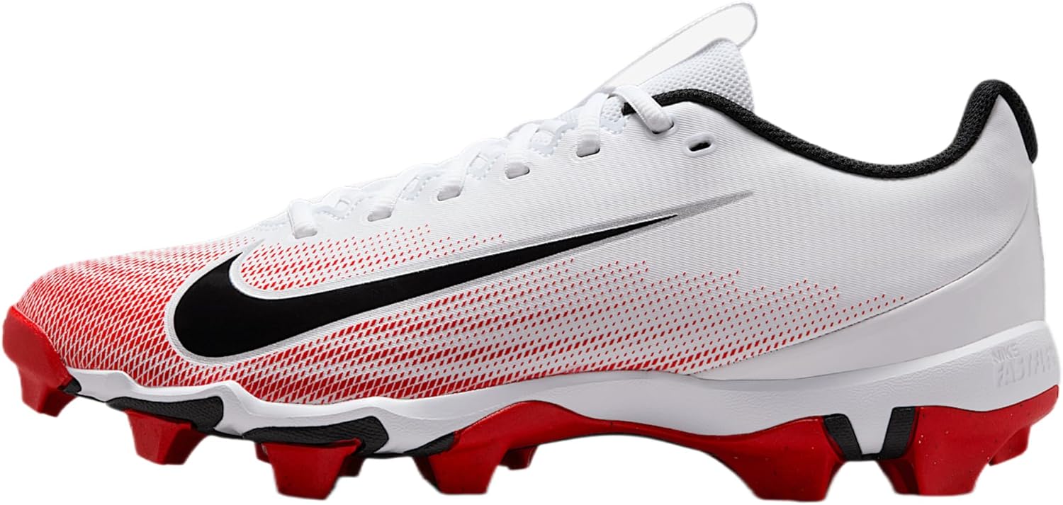 Nike Vapor Shark 3 Football Cleats (FB3304-102, White/University Red/Black) Size 11