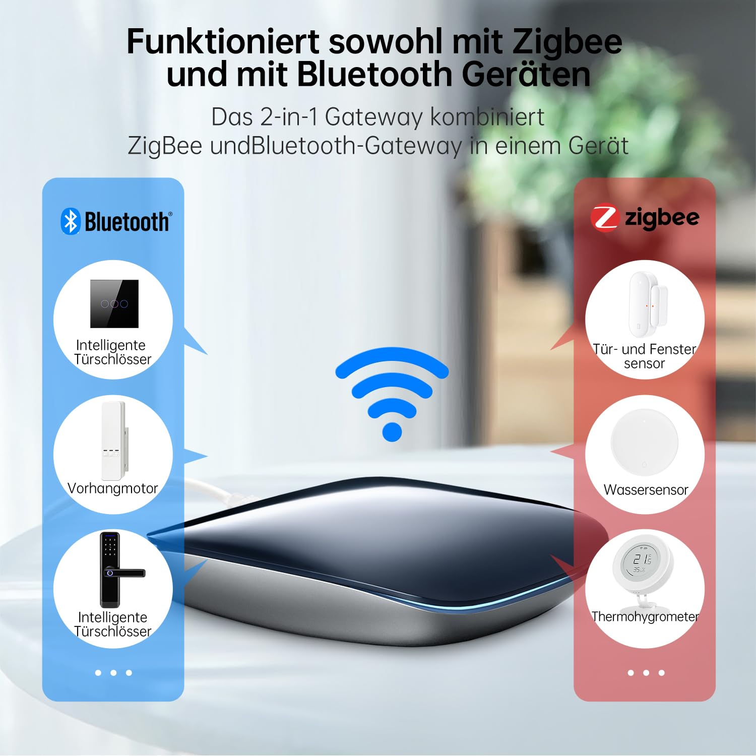 Hub Tuya Zigbee Per Casa Smart | Gateway Per Automazione, Compatibile Con Dispositivi ZigBee 3.0