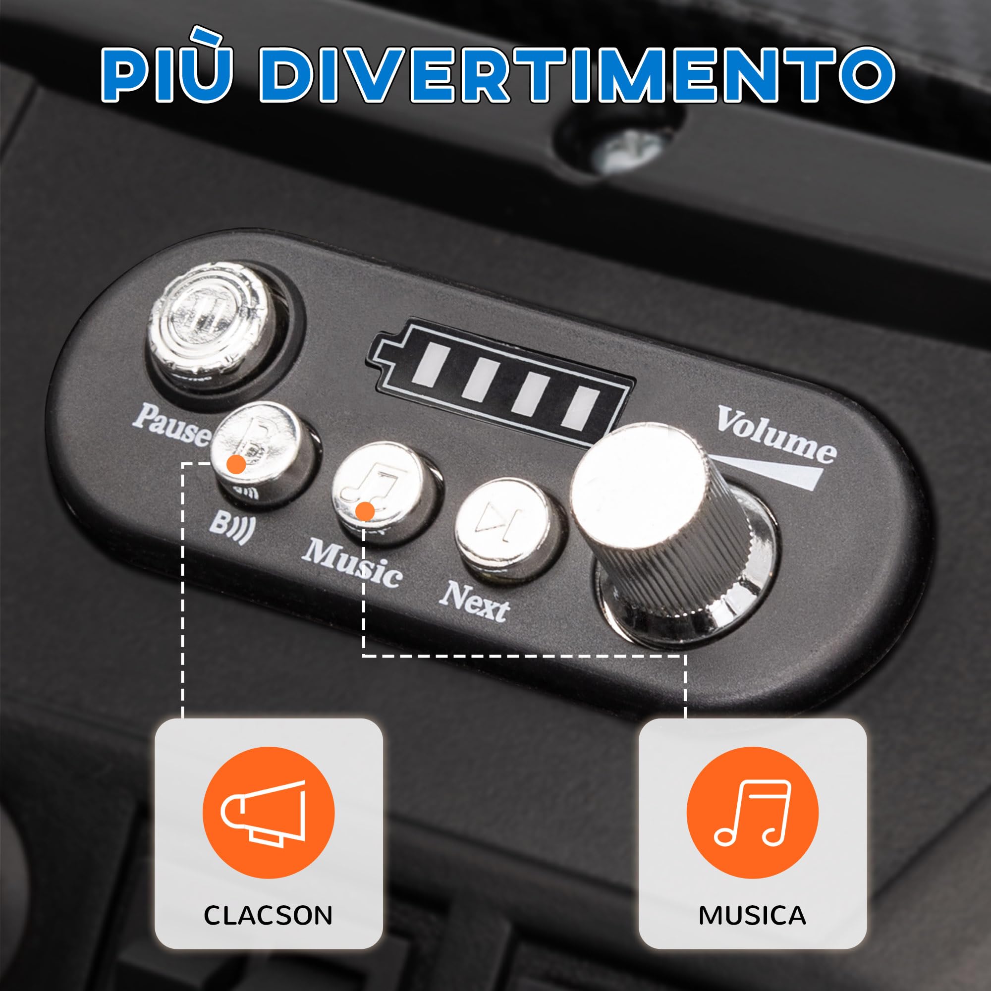AIYAPLAY Macchina Elettrica per Bambini 3-8 Anni 24V Fuoristrada 2 Posti, 3-8km/h Auto Elettrica per Bambini con 2 Motori, Sospensioni, Telecomando, Musica, Fari, Cintura e Clacson, Blu