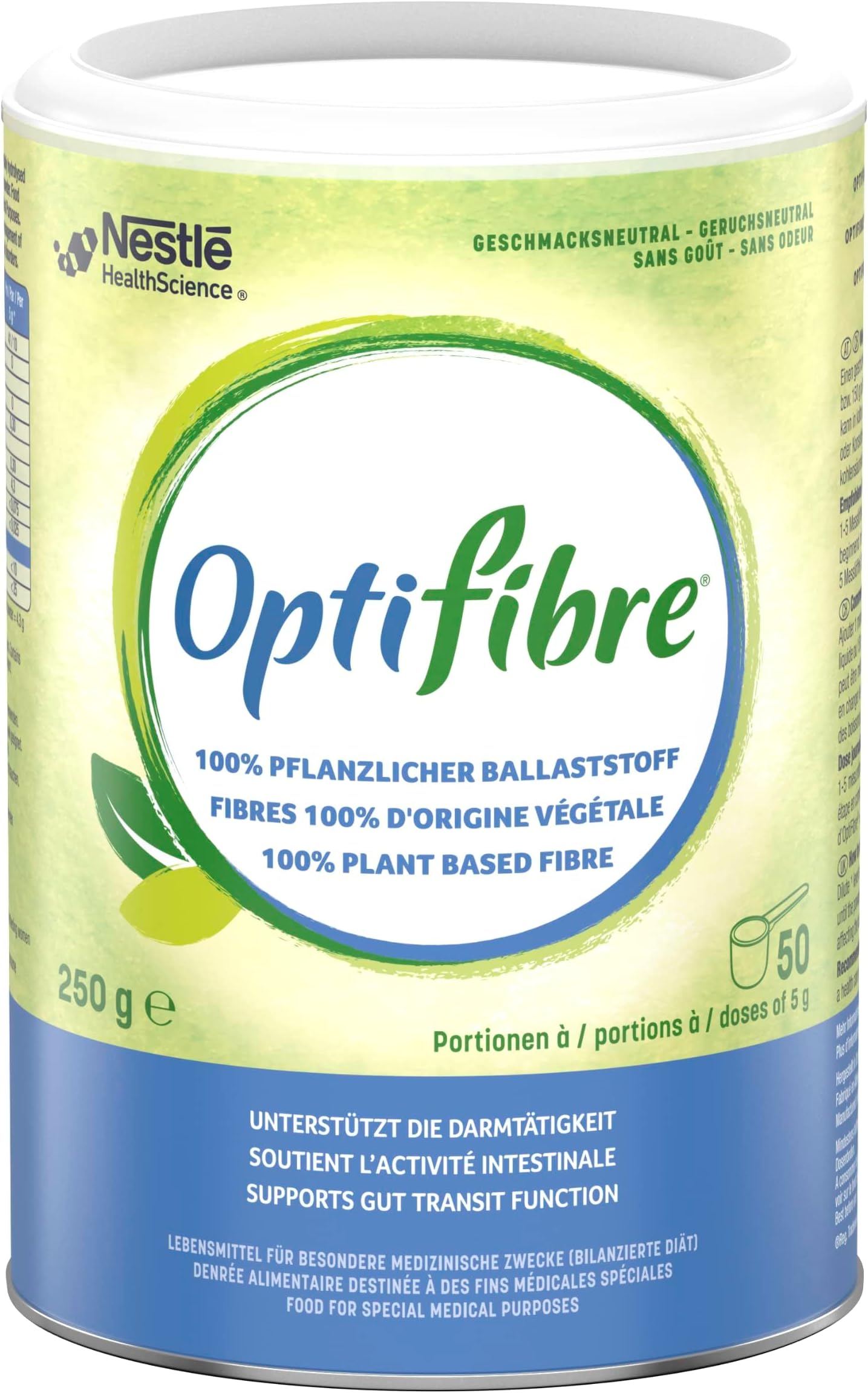 OPTIFIBRE Fibre Supplement Powder – 250g | Natural Soluble Dietary Fibre for Gut Health & Digestive Support | Neutral Flavour, Gluten-Free