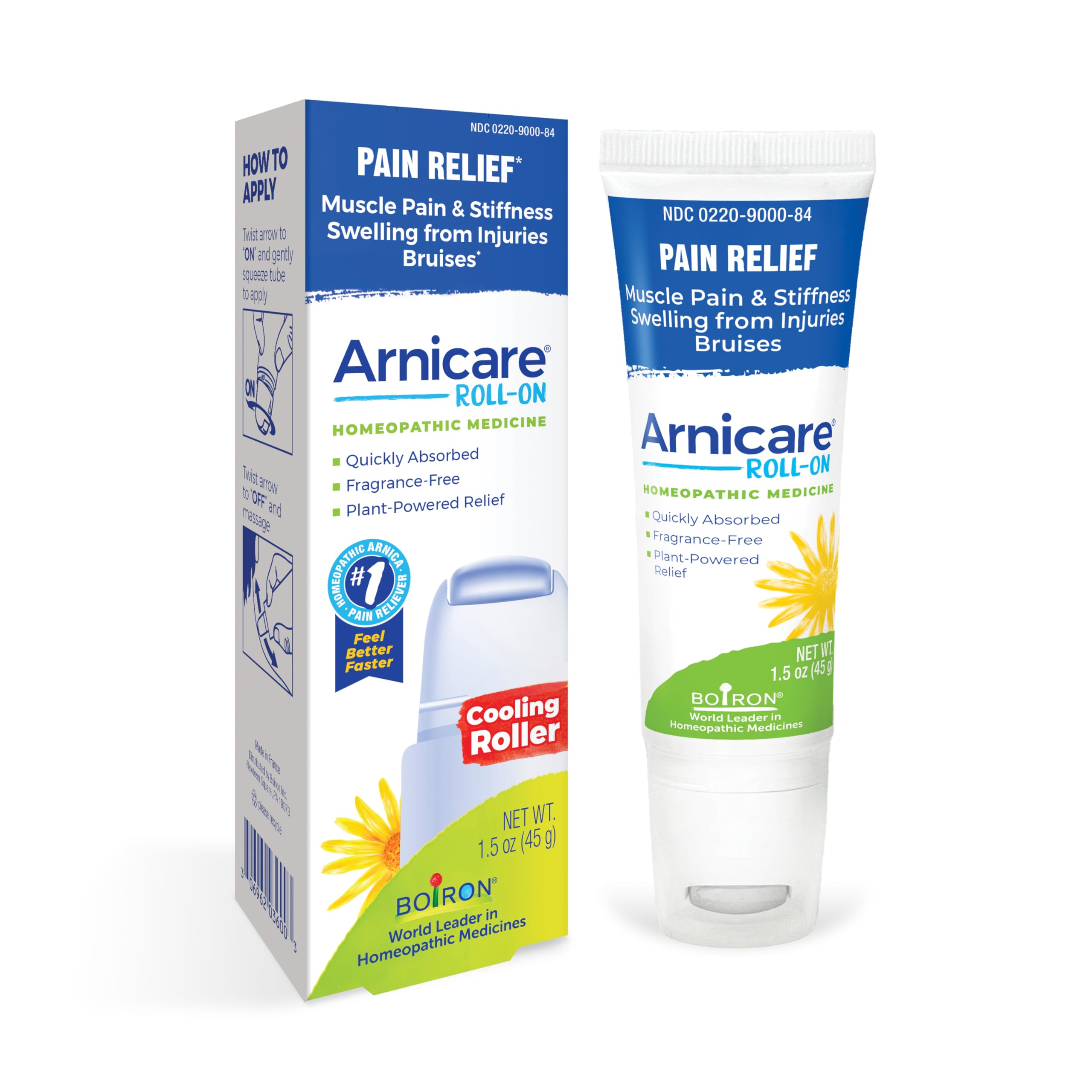 Arnicare Roll-On for Relief of Joint Pain, Muscle Pain, Muscle Soreness, and Swelling from Bruises or Injury - Cooling Metal Roller and Fragrance-Free - 1.5 oz