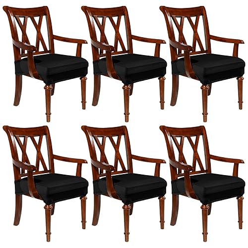 Havawish Large Velvet Dining Room Chair Seat Covers with Armrest