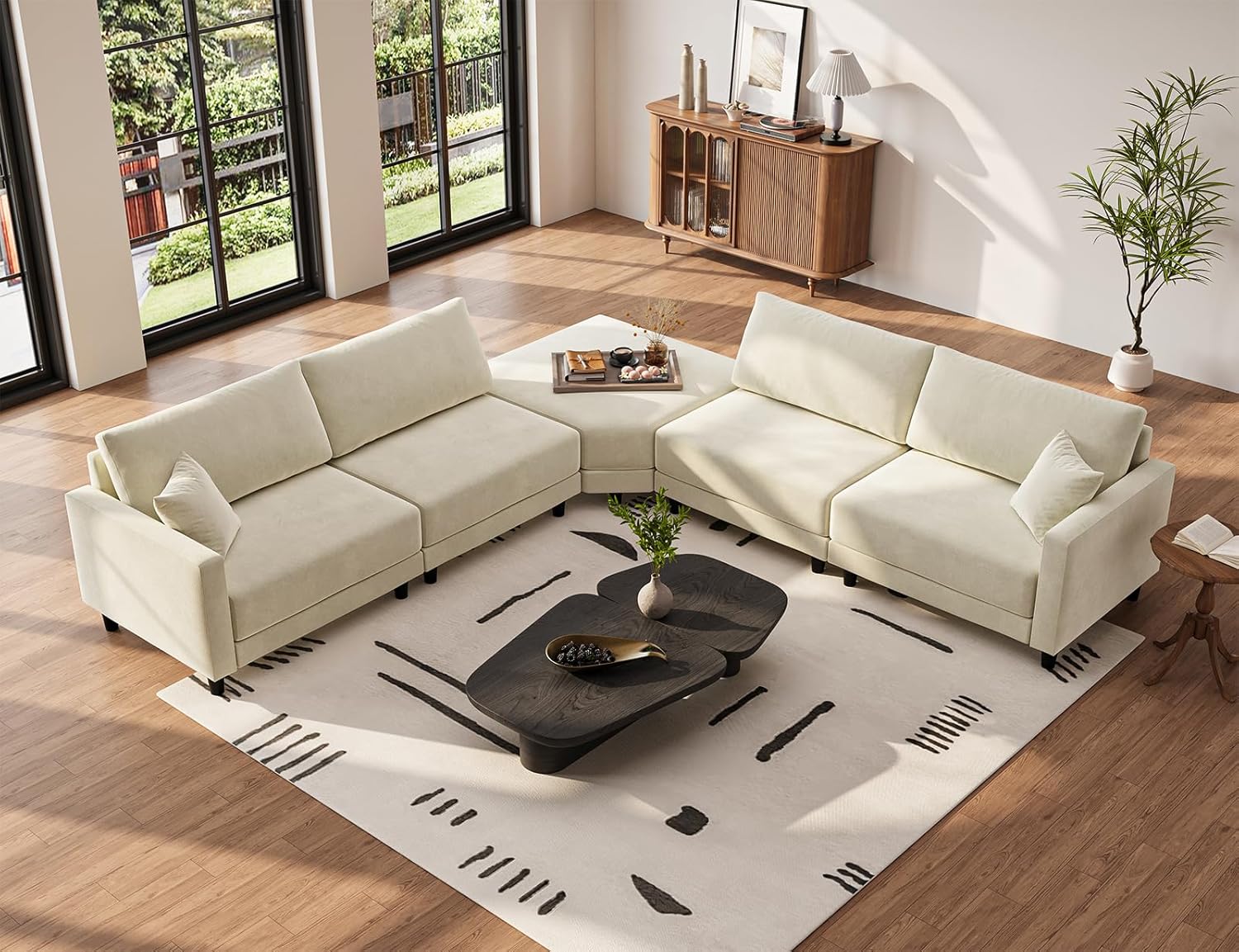 Txtin’s Sectional Couches for Living Room 5 Seat Sectional Couch with Ottoman Modular Sectional Sofas Txtin’s Sectional Couches for Living Room 5 Seat Sectional Couch with Ottoman Modular Sectional Sofas