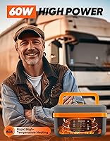 Vista 6 de Fiambrera eléctrica inalámbrica, calentador de alimentos autocalentable, fiambreras a batería con recipiente de 1 litro, lonchera térmica recargable