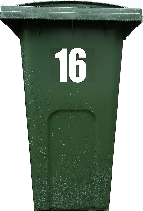 4X Bin Sticker Vinyl Nummer 1-99 Grote Recycling Box Wheelie Zelfklevend (54 4X Bin Sticker Vinyl Nummer 1-99 Grote Recycling Box Wheelie Zelfklevend (54