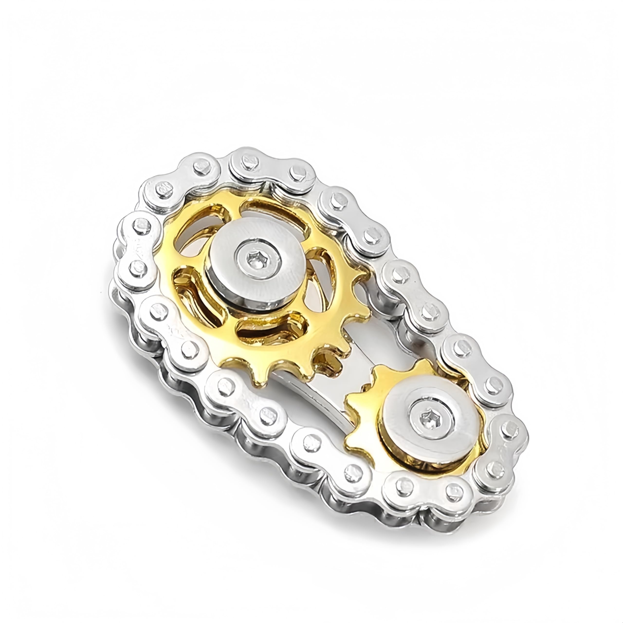 Bike Chain Gear Fidget Spinner, Stress Anxiety Relief Fidget Toy Finger Spinning Toy for Stainless Steel Sensory Bearings EDC Novelty Toy Fidget Toys Adults