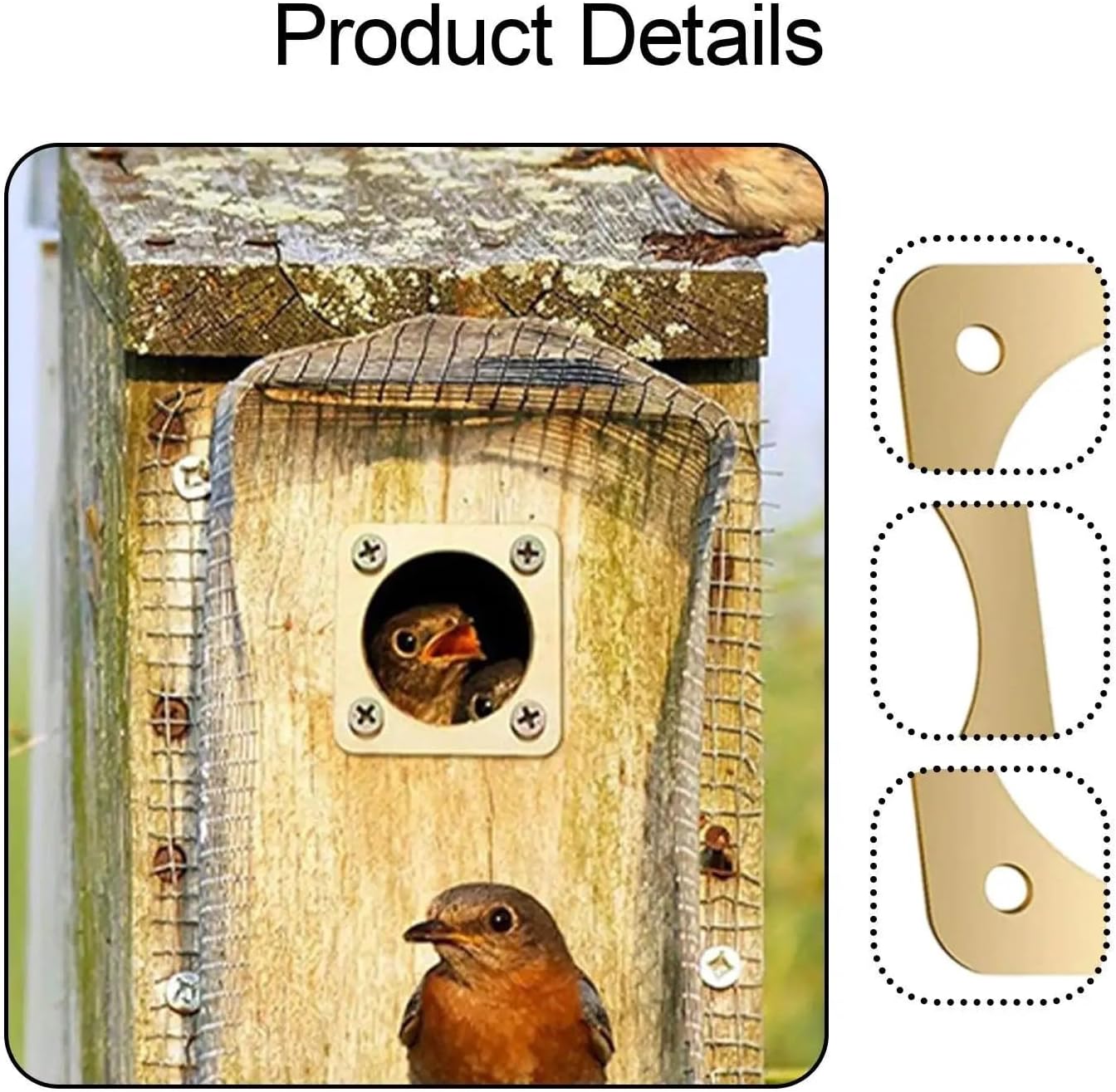 Bird House Hole Protector 8 Pcs Portable Birdhouse Guards, Nest Entrance Protector for Woodpecker Box(2.5 cm)