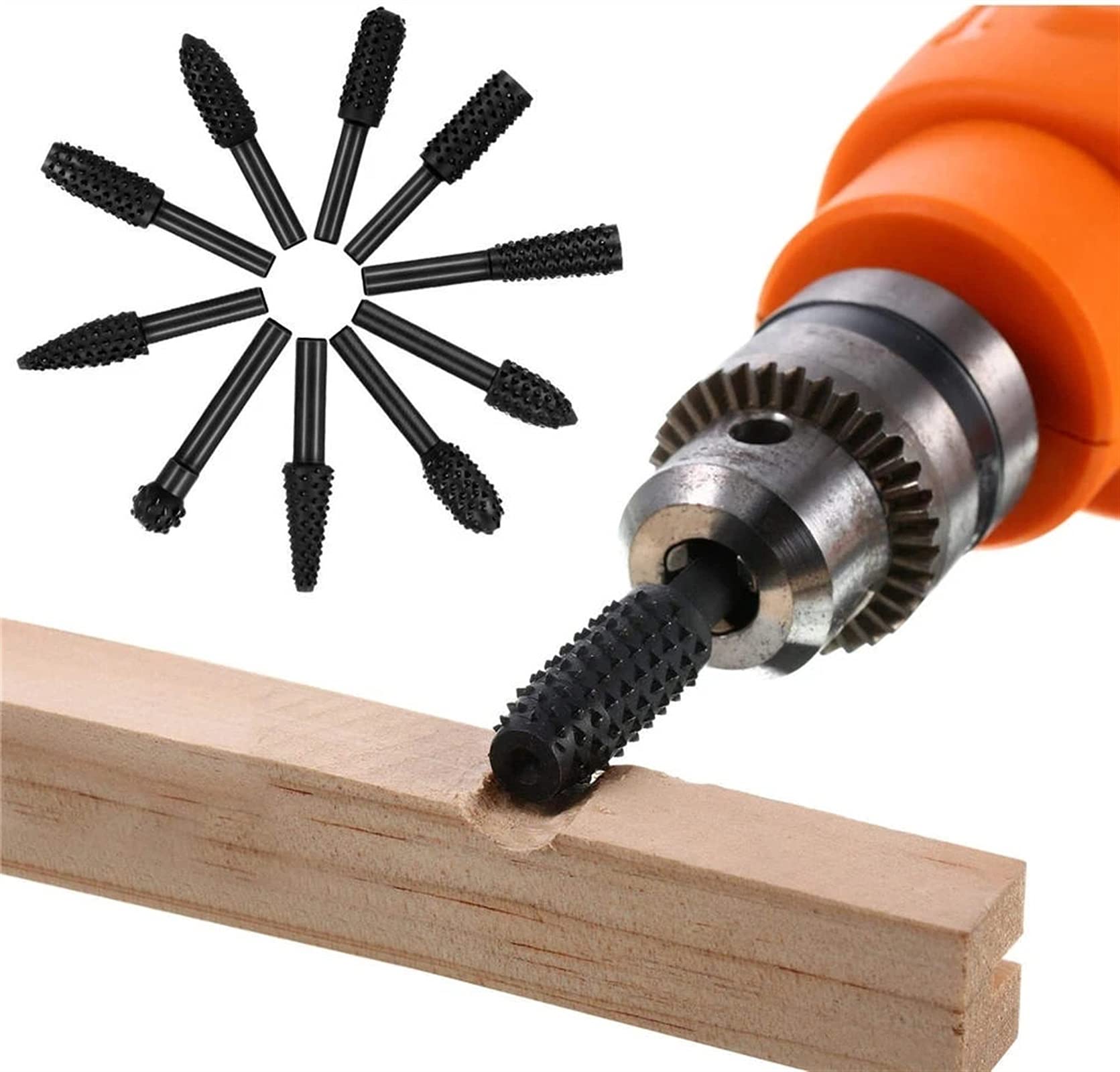 Fresa per Legno Utensile per la Lavorazione del Legno 20Pcs Set di testine per lucidatura del Legno Set di frese con Gambo da 1/8 di Pollice e frese per frese da 1/4 di Pollice Cuscinetto Fresatura