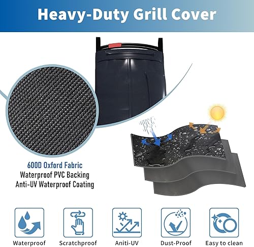 Miniatura 3 de Grisun 7030 Funda protectora de carga para Weber 9010001 Traveler parrilla de gas portátil, resistente al agua 600D bolsa de almacenamiento portátil